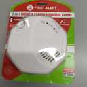 First Alert Combination Smoke & Carbon Monoxide Alarm, Battery Operated Detector with Test & Silence Button, SMCO100, 1-Pack,White