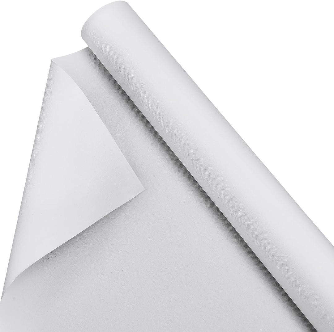 Kinlop 36 Inch x 10 Feet Double Primed Cotton Canvas White Canvas Roll for Oil and Acrylic Paint