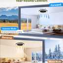 2-in-1 Low Profile Ceiling Fan with Light, 20 Caged Safety Design for Kids - RGB Color, Smart APP/Remote Control, Quiet Flush Mount DC Motor, Ideal for Bedroom/Living Room/Kitchen, Black