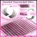 DIY Lash Extension Kit Natural Look Wispy Lash Clusters D 154 pcs Lashes Clusters 8-16 mm Eyelash Extension Kit Lash Bond and Seal Lash Tweezers Individual Lashes Lash Cluster Kit For Beginners