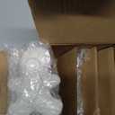 Whaline 4Pcs Christmas Spoon Rest Gingerbread Man Ceramic Spoon Holder Cute Xmas Gingerbread Sauce Dishes Ring Dish for Kitchen Home Office Decor