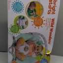 Bright Starts Wild Wonders Vibrating Baby Bouncer, Removable Toy Bar with 2 Toys, Nonslip Feet, 0-6 Months Up to 20 lbs