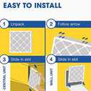 Aerostar 16x16x1 MERV 11 Air Filter, 6 Count, ACTUAL SIZE (15.75 x 15.75 x 0.75 ), HVAC, Air Conditioning & Furnace Filter for Dust, Pet Dander, Smoke & Allergies (MPR 1200 / FPR 7), Made in USA