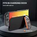 Switch 2 Accessory Bundle, 9-in-1 Protection Kit: Travel Carrying Case, Dockable Hard Shell, Silicone Grip Cover, 2 Tempered Glass Screen Protectors, 4 Thumb Grips for Switch 2 All-in-One Complete Set