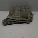 MIULEE Set of 2 Waffle Bathroom Rugs, Super Absorbent Non Slip Bath Rugs, Washable Bath Mats with Tassels, Ultra Soft Rubber Backed Shower Mats for Bathroom Floor, Tub, Green, 17x24 Inch