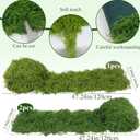 FAICOIA 3 Pcs Fake Moss Rug Table Runner Rolls for Decoration 4" x 47" Artificial Moss for Plants Indoor Green Faux Grass for Planters Crafts DIY Table Centerpieces Fairy Woodland Garden 10 x 120cm