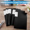Marspark 6 Pcs Binder with Plastic Sleeves Large 8.5" x 11" Display Presentation Book 40 Pocket 80 Pages Art Portfolio Folder Clear Sheet Protector for Photo Document (Black)