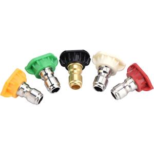 3 x HAOHIZE Pressure Washer Tips, 5 Pcs Pressure Power Washer Nozzle Tips for 1/4'' Quick Connect, 4000 PSI Multiple Degrees Pressure Washer Spray Nozzle (0, 15, 25, 40, 65) 2.5 GPM