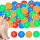 Hanaive 36 Pcs Squeaky Balls for Dogs Squeaky Dog Toys Bulk 2.5 Inch Spiky Pet Chew Balls Interactive Fetch Toys for Puppy Cleans Teeth and Training