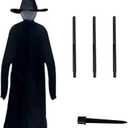 Light-Up Witches Halloween Decoration  Outdoor LED Garden Prop with Sensor Activation, Holding Hands Glowing Witches for Yard, Haunted House or Party Display (Wizard 1PCS, 57.09in)