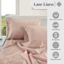 LANE LINEN 100% Cotton Pillowcovers, Pillow Cases Standard Size Set of 2, Fits Standard & Queen Pillows, Luxury 450 Thread Count Sateen Cotton Pillowcases, Soft & Breathable - Sepia Rose