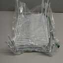 iPEGTOP Set of 6 Large (15.7 x 9.4 Inch) Kitchen Cabinet Organizer Shelf, Wire Freezer Storage Shelves Rack, Rustproof Steel Metal Shelf Riser for Dish Plates Pantry Cupboard Organization, White