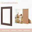 8x10 Picture Frame, High Definition Glass for 8 x 10 Photo Frame, Vintage Picture Frames 8x10 Rustic Distressed Pattern, Wall and Tabletop Display, Brown 1Pack