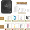 VOBAGA Coffee Mug Warmer for Desk with Auto Shut Off & 3-Temp Settings, Coffee Cup Warmer with Smart Safety Alert Home Office Accessory, Perfect for Coffee, Tea, Milk (Mug for Display) (Black)