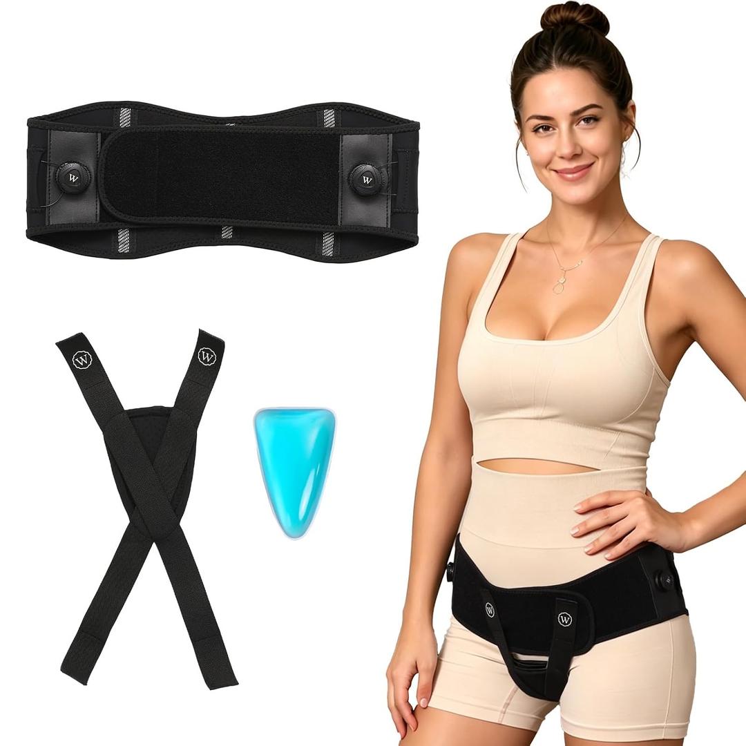 Pelvic Support Belt for Pregnancy & Postpartum | Prolapse Support for Women | with Gel Pack for SPD & Vulvar Varicosities Relief | Size L/XL
