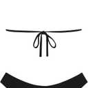 ZAFUL Women's Two Piece Bikini Sets Triangle Halter Swimsuit Deep V Cowl Neck Ruching Bathing Suits (XL)