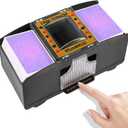 FEIERYA Automatic Card Shuffler 2/1/4/6 Deck,Battery-Operated Electric UNO Poker Shuffler,Playing Card Shuffler for Home Card Game,Travel