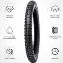 2.50-16 4PR TT 36P Dirt Bike Front/Rear Tire and Heavy Duty Inner Tube Compatible with 2.50-16 Off Road Pit Bike/Motorcycle Tire(P-121)