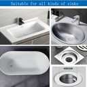 2 x 3 in 1 Sink Drain Strainer with Hair Catcher,2PCS Stainless Steel Popup Sink Stopper with Basket for US Bathroom Sink Stopper Replacement,Pop-up Bounce Core Floor Basin Drain Filter