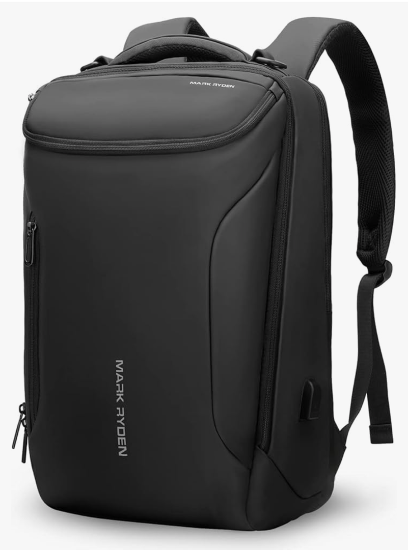 MARK RYDEN Business Backpack for Men, Waterproof High Tech Backpack with Sport Car Shape Design and USB Charging Port, Travel Laptop Backpack Fits 17.3 Inch Notebook