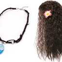 Gilrs Wig and Necklace Dress up Set Halloween Costume Accessories Party Favors Christmas Gift for Girls