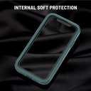 2 x X-belmox Designed for iPhone 11 Case with Screen Protector, 3-Layer Military Grade Drop Tested Shockproof Protective Case, Heavy Duty Hard Back Protection Phone Case for iPhone 11 6.1"-Dark Green