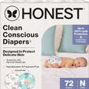 The Honest Company Comfort Dry Disposable Diapers for Sensitive Skin, Hypoallergenic, Above It All + All The Alpacas, Club Box Size Newborn 72 Count