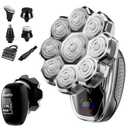 Electric Razor for Men,Head Shavers for Bald Men,Electric Shavers for Men with Wet & Dry Bald Head Shaver 9D Floating, 5-in-1 Body Shavers Comes with Magnetic Detachable Blades