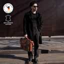 BERLINER BAGS Vintage Genuine Leather Messenger Bag Berlin M, Laptop Bag, Work Bag, Briefcase for Men and Women - Brown