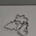 Large Christmas Cookie Cutters, 4" Holiday Cookie Cutters Shape with Recipe Instruction Gingerbread Men, Christmas Tree, Candy Cane and Snow Man for Baking