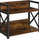 YINMIT Countertop Shelf Organizer,Coffee Bar Accessories,Spice Rack,Coffee Counter Shelf,2 Tier Coffee Organizer Station for Mugs,Cups,Cream,Syrup(Rustic Brown, Small)