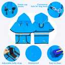 Waterproof Dog Raincoats - Hooded Raincoats for Dogs, Adjustable Reflective Dog Rain Coat, Windproof Dog Rain Jacket Pet Rain Slicker Poncho for Small, Medium, Large Dogs (Small, Blue)