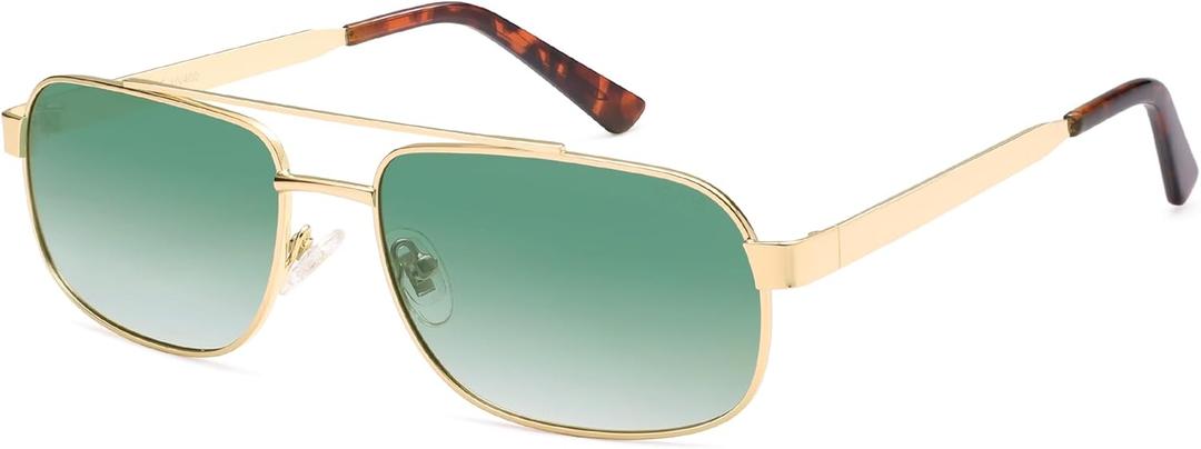 SOJOS Retro Polarized Aviator Sunglasses for Women Men, Vintage Rectangle 70s Style Womens Mens Sun Glasses SJ1250