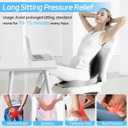 Truck Driver Seat Cushion, Memory Foam L-Shaped Ergonomic Cushion for Office Chairs, Comfort & Support for Long Sitting