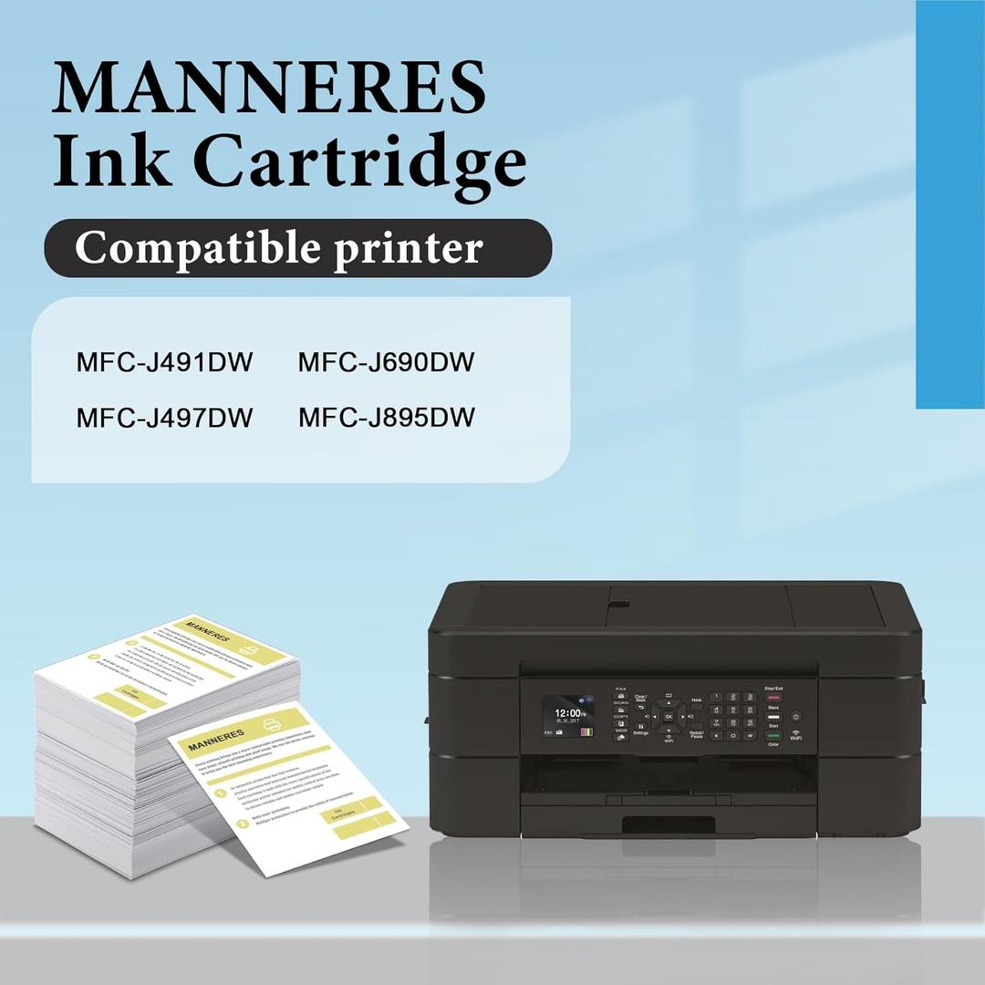 LC3011 Ink Cartridges (2BK/1C/1M/1Y, 2-Pack) Replacement for Brother LC3011 LC3011BK LC3011C LC3011M LC3011Y Ink Cartridges Work with MFC-J497DW MFC-J491DW MFC-J895DW MFC-J690DW Printer