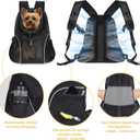 WOYYHO Pet Dog Carrier Backpack Small Dog Front Backpack Ventilated Mesh Dog Travel Back Pack with Safety Belt for Travel Hiking Cycling Outdoor Adventures (Size M: 5-9 lbs, Black)