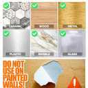 Double Sided Tape Heavy Duty (2 Rolls, 20 Feet) - Removable Waterproof Nano Mounting Filament Tape, 1.2" & 0.8" Width for Picture Hanging, Wall Decor, Posters, Carpets, Rugs - Indoor & Outdoor Use.