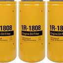 3PCS 1R1808 Oil Filter Compatible with Caterpillar 1R-1808 Oil Filter CAT 3406B 3408 3412C 3412 3306B Excavator Replace 275-2604