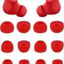 ALXCD Ear Tips Compatible with Beats Studio Buds, S M L 3 Sizes 6 Pairs Soft Silicon Earbuds Tips Eartips, Replacement for Beats Studio Buds, 6 Pairs, Red