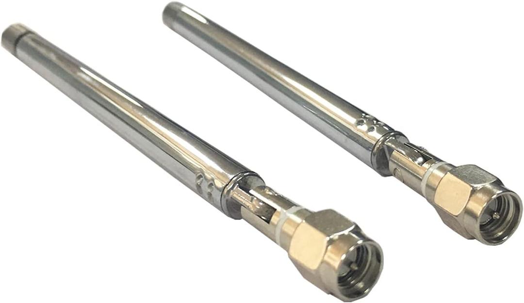 Pack 2 FM Radio Antenna Indoor FM Telescopic Antenna 75 Ohm SMA Male Plug Connector Spectrum Analyzer