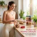 16oz 4Pack Glass Overnight Oats Jars Containers with Airtight Leakproof Lids, Reusable Mason Jars for Meal Prep, Yogurt Parfaits, Smoothies, Salads & Healthy Breakfasts (16 OZ-4-1)