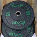 CAP Barbell Rubber Olympic Bumper Plate | Multiple Options/Colors (25lbs - Pair)