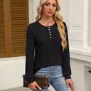 XIEERDUO Sweater for Women Winter Clothing Long Sleeve Shirts Fall Fashion Must Haves Comfiest Airport Outfits Trendy (Black, S)