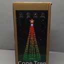 8FT Lighted Outdoor Christmas Tree, 340 LED Smart Cone Tree, Music Sync RGB Fairy Lights, LED Light Show, APP and Remote Control, Timer Function, Perfect for Outdoor Christmas Decorations