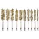 10 Pack Bore Brush for Drill, Brass Bore Brush Drill, Stainless Steel Bore Cleaning Brush Set 1/4 Inch Hex Shank for Power Drill Impact Driver