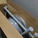 Drive Medical 11148-1 Folding Steel Bedside Commode Chair, Portable Toilet, Supports Individuals Weighing Up To 350 Lbs, with 7.5 Qt. Bucket and 13.5 Inch Seat, Grey