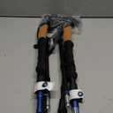 TREKOLOGY Trek-Z Cork Grip Trekking Poles  Lightweight Folding Hiking Poles, Adjustable Height, Compact Travel Design, Aircraft-Grade Aluminum Walking Sticks for Men & Women (Black with Blue)