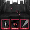AOMSAZTO Car Seat Covers Full Set Fit for Dodge RAM 2002-2025 2026 1500 2500 3500 5 Seat Truck Pickup Crew Quad Cab with Curved Bench (#0180 Black)