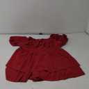 SCOMCHIC Women Plus Size Romper Dress Summer Short Jumpsuit Square Neck Puff Sleeve High Waist Ruffle Boho Jumpsuits,4XL