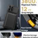 SSLOTSCASE for iPhone 17 Case with Card Holder & Kickstand & Slide Camera Lens Cover & Camera Stand & Wallet, Military-Grade Heavy Duty Hard Rugged Phone Case Cover for iPhone 17 6.3'' 5G 2025, Black
